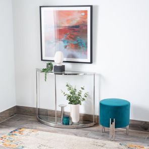 Rippon Silver Curved Console Table