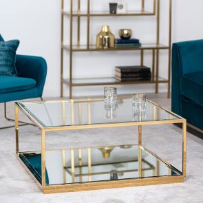 Rippon Brass Square Coffee Table