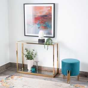 Rippon Brass Rectangular Console Table