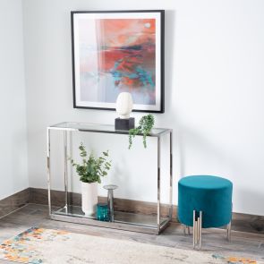 Rippon Silver Rectangular Console Table