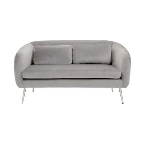 Roanna 2-Sitzer Sofa - Taubengrau - Silber/Messing Beine