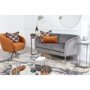 Brodie Drehsessel - Basis Silber - Orange