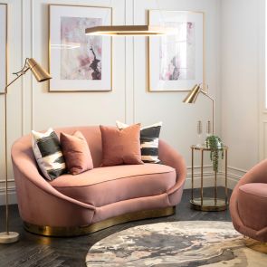 Selini Two Seat Sofa - Blush Pink