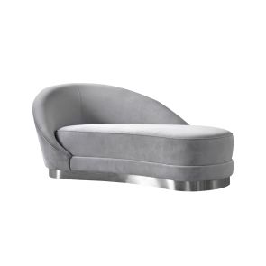 Chaise longue Selini, gris colombe