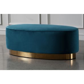 Selini Hocker Messing Basis - Pfauenblau