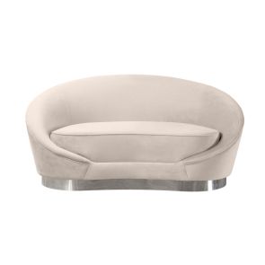 Selini 2-Sitzer Sofa – Silber Basis – Kreideweiß