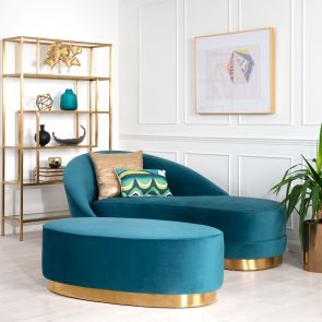 Chaise longue Selini, coloris Peacock