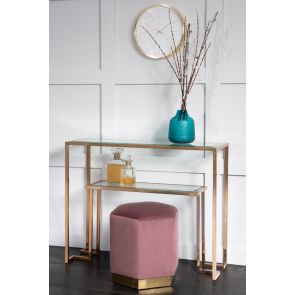 Tabouret hexagonal Senio, rose