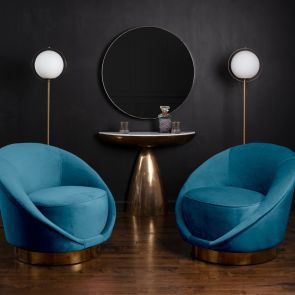 Selini Swivel Chair - Peacock