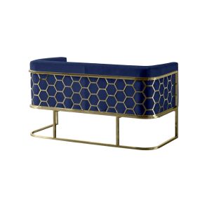 Alveare Two Seat Sofa - Brass - Blue