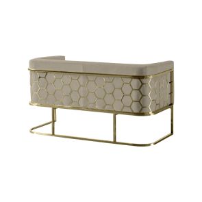 Alveare Two Seat Sofa - Brass - Taupe