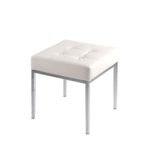 Stiletto White and Chrome Stool