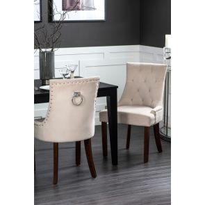 Torino Dining Chair with Back Ring - Taupe