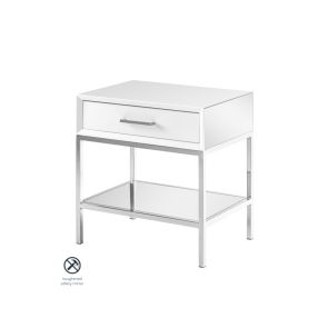 Trio White Bedside Table