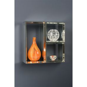 Uno - Mirrored Wall Shelves - 2 Square & 1 Rectangle