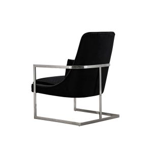 Vantagio - Sillón negro - Base de plata