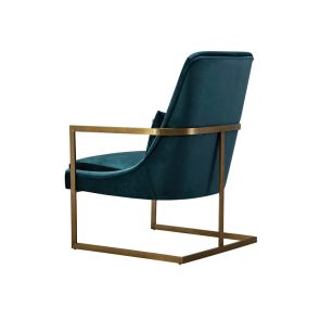 Vantagio Lounge Chair - Peacock - Brushed Gold base