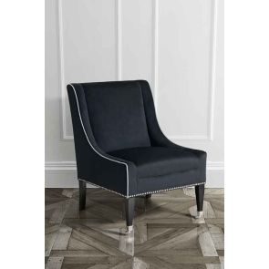 Fauteuil de salon Lauren noir