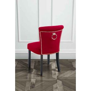 Positano Dining Chair with Back Ring - Cranberry