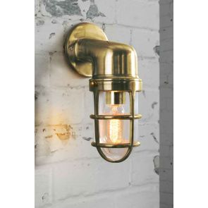 Tristan Industrial Brass Wall Light