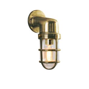 Tristan Industrial Brass Wall Light