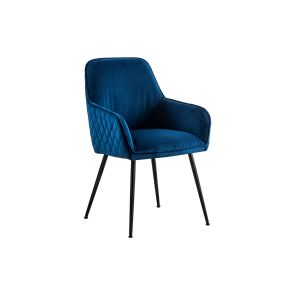 Watson Carver Chair Ink Blue with Black Legs