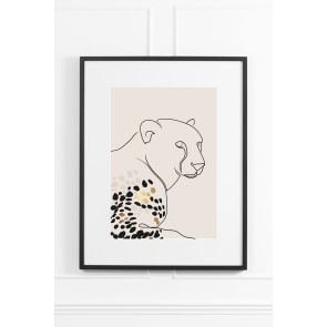 Wild Gold No.1 Wall Art - Black Frame