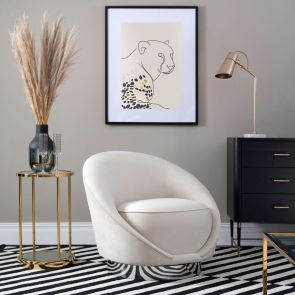 Wild Gold No.1 Wall Art - Black Frame