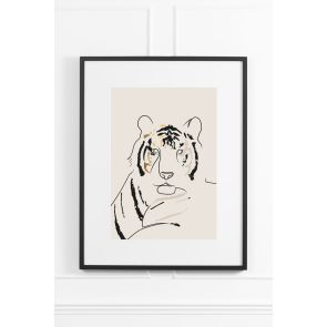 Wild Gold No.2 Wall Art - Black Frame