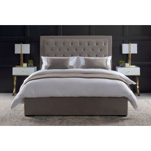 Zeno Upholstered Bed Feather Grey