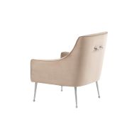 Mason Lounge Stoel Taupe - Zilveren Poten