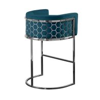 Alveare Counter Stool Silver - Peacock