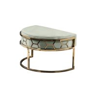 Alveare Footstool Brass - Jade