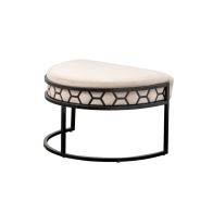 Alveare Footstool Black - Chalk