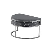 Alveare Footstool Silver - Smoke Grey