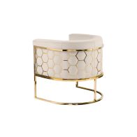 Alveare Tub Chair Brass - Chalk