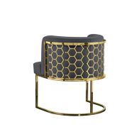 Alveare Dining Chair Brass - Smoke