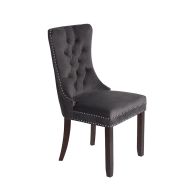 (ID:37407) Antoinette chair No 726 - Smoke grey - Black Legs