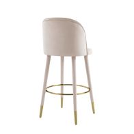 Bellucci Counter stool - Chalk - Brass Caps