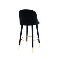 Bellucci Circles Counter Stool - Black - Brass Caps