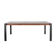 Corinna 8 Seat Dining Table Grey - Black legs