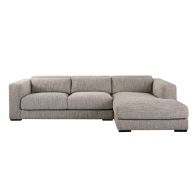 Dolce Corner Sofa Right Hand Dark Taupe Linen 