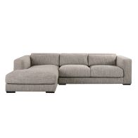 Dolce Corner Sofa Left Hand Dark Taupe Linen 