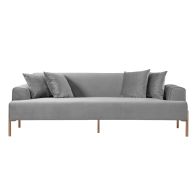 Duke 3-Zitsbank Duif Grijs - Messing Poten