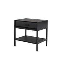 Duo Black Bedside Table