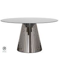 Emmeline Smoked Mirror Dining Table