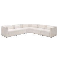 Essen Large Corner Sofa – Ivory Chenille