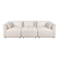 Essen Three Seat Sofa – Ivory Chenille