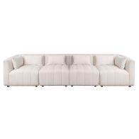 Essen Four Seat Sofa – Ivory Chenille