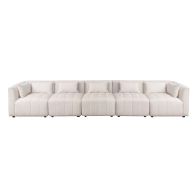 Essen Five Seat Sofa – Ivory Chenille